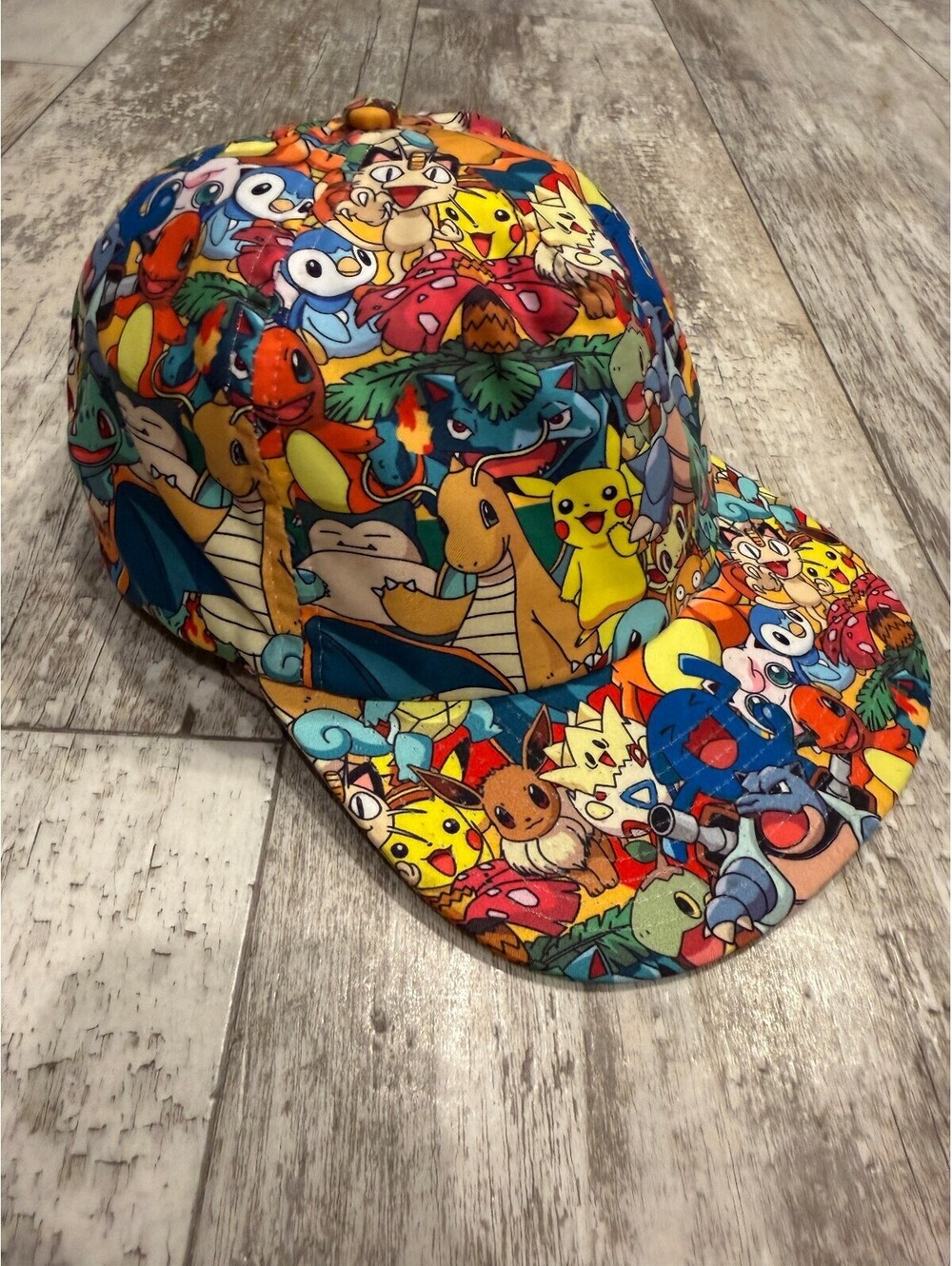 Pokemon 2015 All Over Print Snapback Hat Pikachu Charizard